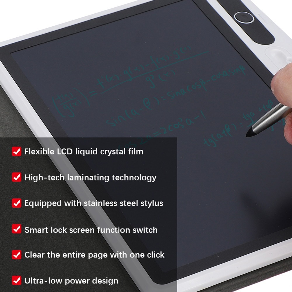 Tablet Sleeves & Cases Ipad Accessories - ブラックLCDライティングタブレット小型ライトパワー式描画ボード軽量レザースリーブ付きグラフィックタブレット