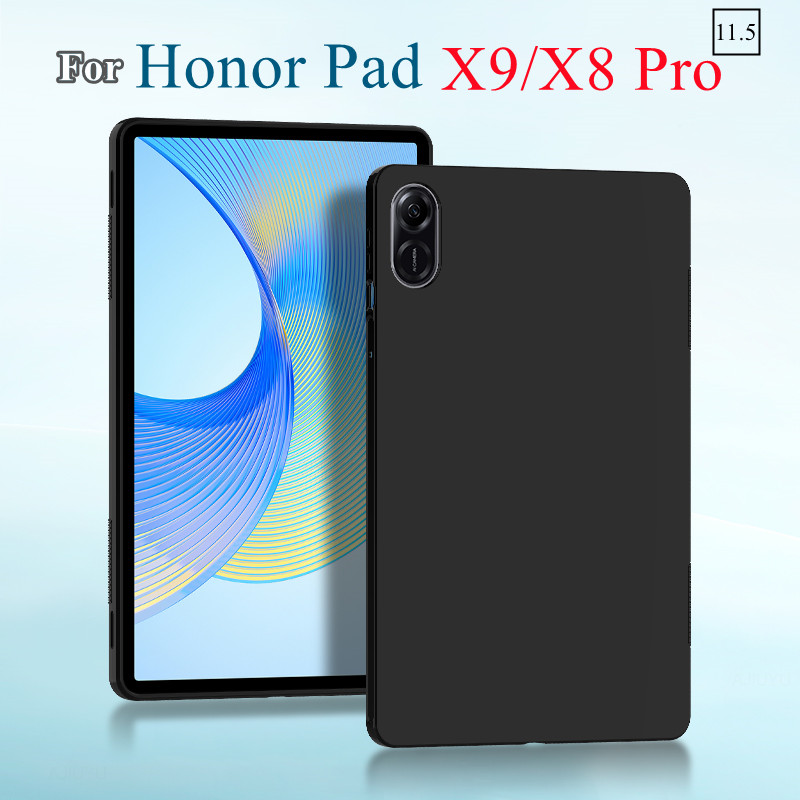 Honor Tablet X9 Accessories - Huawei Honor-柔らかくて柔軟なタブレットケース,黒いtpuシェル,柔らかいシリコンカバー,x9,x8 pro,ELN-W09, 11.5,2023インチ