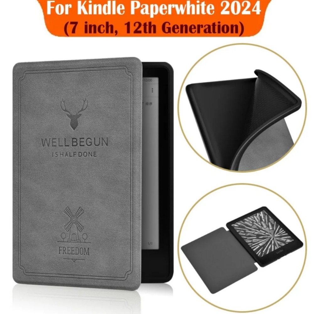 Kindle Tablet Accessories - Kindle Paperwhite 第12世代（2024年）用 新型ケース 磁気スマートカバー Kindle