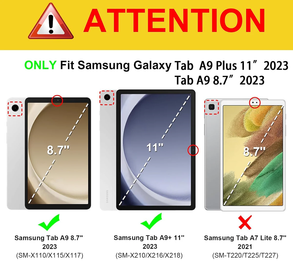 Samsung Galaxy 2023 Tab A9 SM- - Remarkable Tablet Accessories のレビューと価格