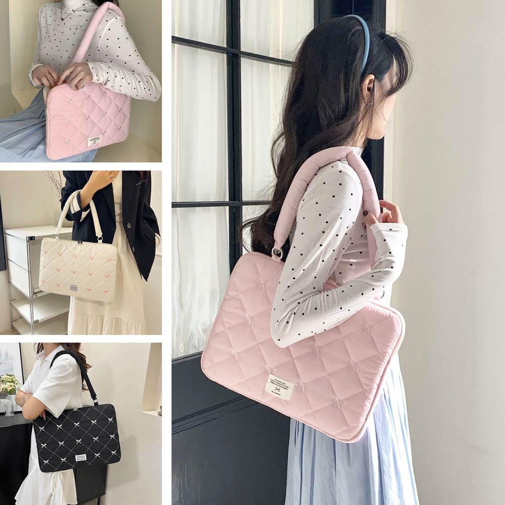 耐衝撃性ノートパソコンバッグ 可愛いリボン刺繍入りノートパソ - Tablet Sleeves & Cases Ipad Accessories のレビューと価格