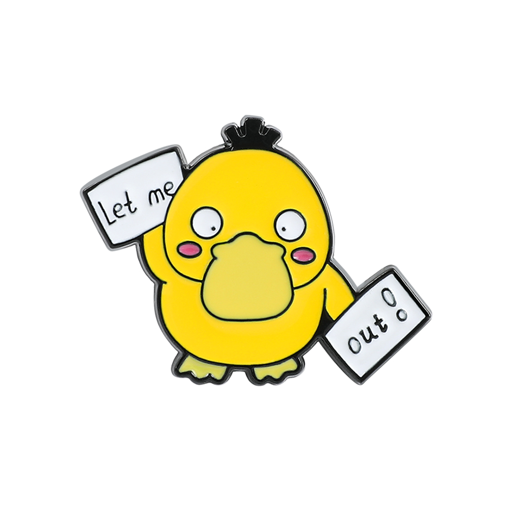 1個 ​ アニメアヒルの子ブローチ漫画かわいいサイダックサイ - Tablet Computer Accessories のレビューと価格
