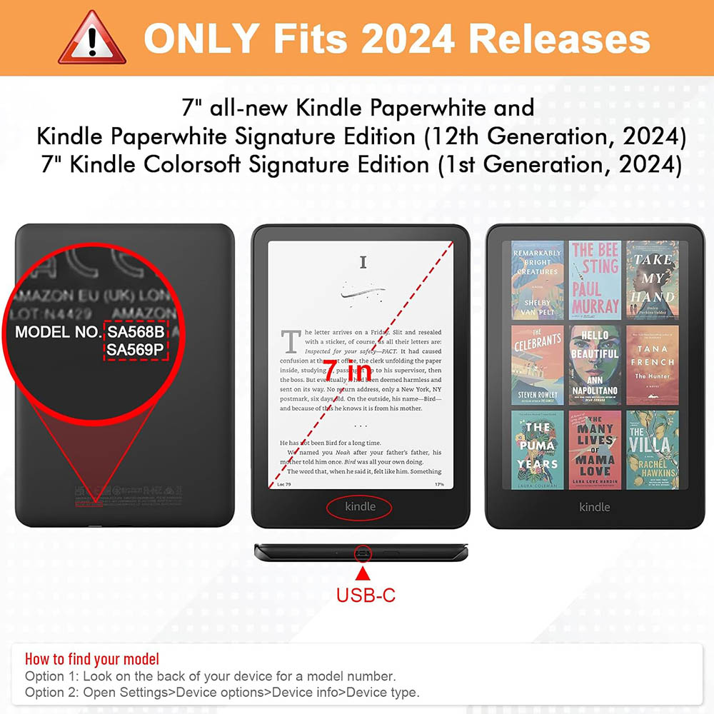 Kindle Paperwhite 2024 第 12 世代 - Kindle Tablet Accessories のレビューと価格