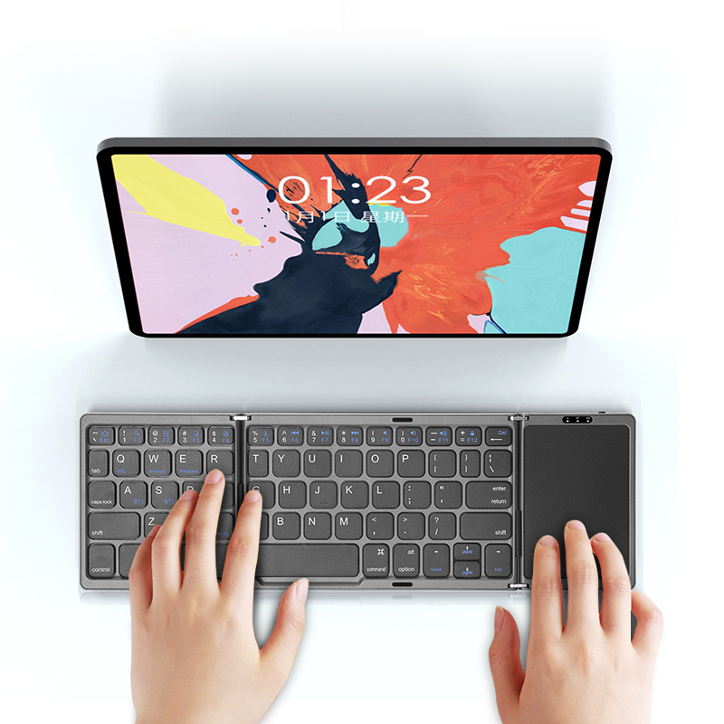 韓国語英語ミニポータブル折りたたみキーボードワイヤレス Bl - Tablet Accessories Keyboard のレビューと価格