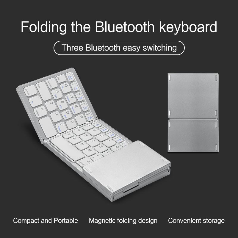 韓国語英語ミニポータブル折りたたみキーボードワイヤレス Bl - Tablet Accessories Keyboard のレビューと価格