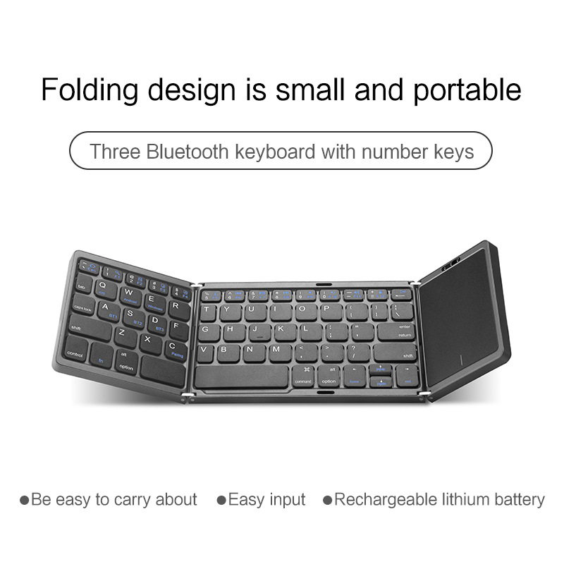 韓国語英語ミニポータブル折りたたみキーボードワイヤレス Bl - Tablet Accessories Keyboard のレビューと価格